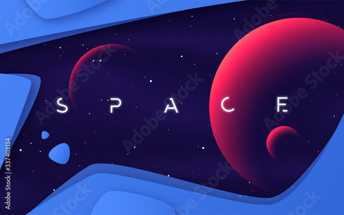 Vector background on the theme of outer space