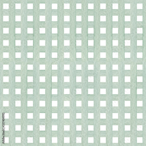 Watercolor hand drawn checkered seamless pattern with stripes in warm blue color isolated on white background. Good for textile, background, wrapping paper etc.