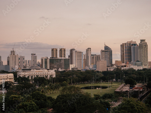 Skyline of Barangay District in Metro Manila photo