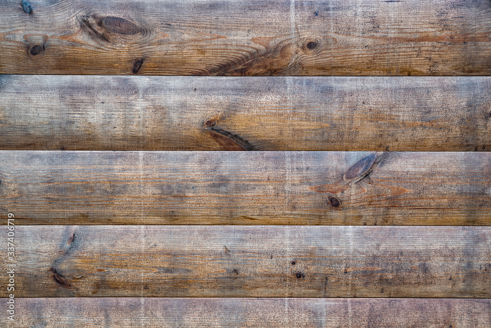 Naklejka premium Old wood texture with natural patterns. Rural rustic background