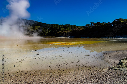 Thermal ponds and area, Wai-O-Tapu, Rotarua, New Zealand