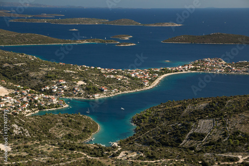 Sevid, aerial view, dalmatia Croatia.