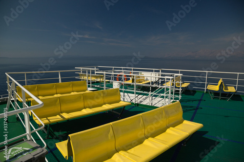 Ferry on the sea, island, Croatia. © canvaspix/bayexpress