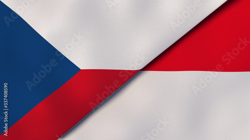 Photography The flags of Czech Republic and Monaco