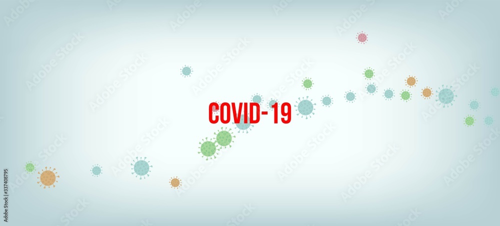 Covid-19 Quarantine nCoV Banner. Virus Protection Flat Corona Web 