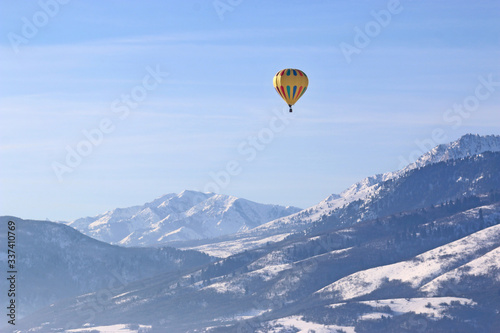 Hot air balloon in the Wasatch Front, Utah 