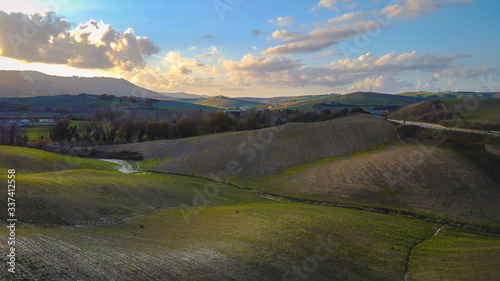 Panorama sulla Val d'Orcia in autunno