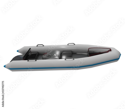 3d illustration of the boat