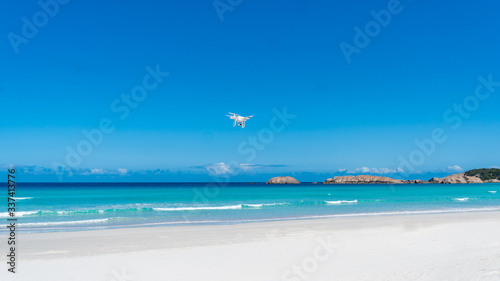 Drone at tropical beach