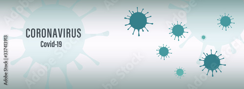 Coronavirus illustration poster of the ongoing virus pandemic / epidemic. covid-19 started in China, Wuhan. Is causing severe symptoms. Isolation as an arrangement to prevent the spreading.