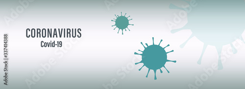 Illustration concept of a Coronavirus poster, covid-19 or 2019-ncov. Dangerous flu outbreak around the globe, Pandemic.