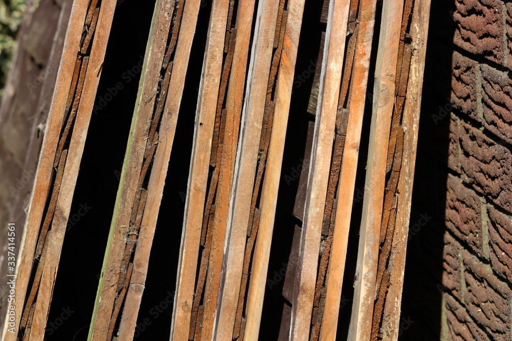 old wooden fence panels