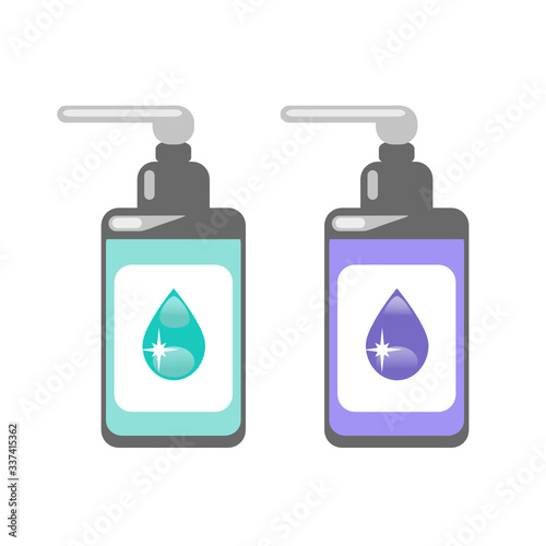 Hand soap sanitizer set.