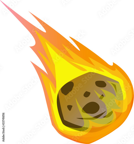 Meteorito que acaba de entrar en la atmósfera