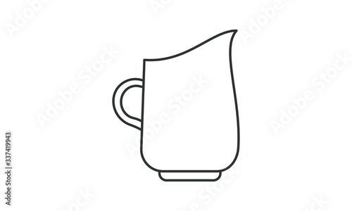 Jug, glassware, glass, bottle, milk, water, mug, restaurant, cup, jar, service, beverage free vector icon