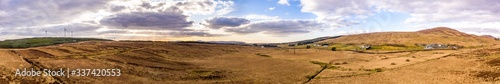 Aerial view of the Clogheravaddy Wind Farm in County Donegal - Ireland