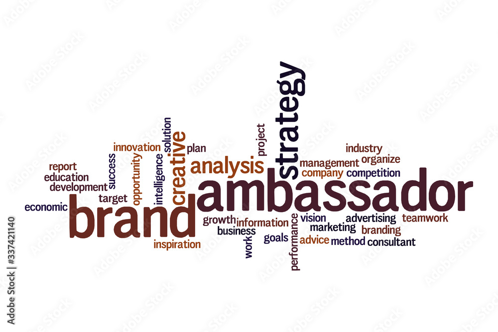 Brand ambassador word cloud concept