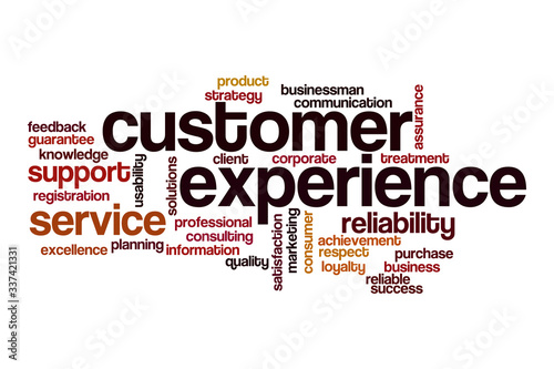 Customer experience word cloud concept