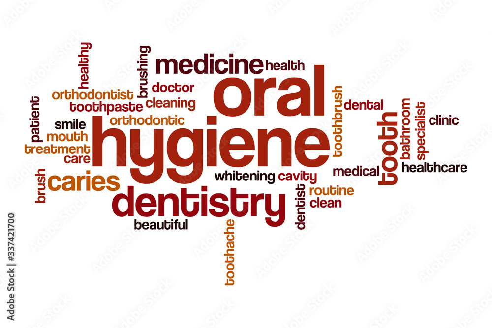 Oral hygiene word cloud concept Oral hygiene word cloud concept