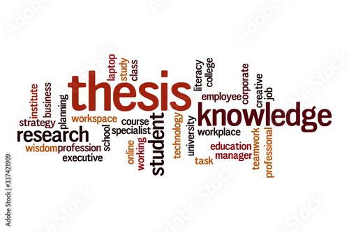 Thesis word cloud concept