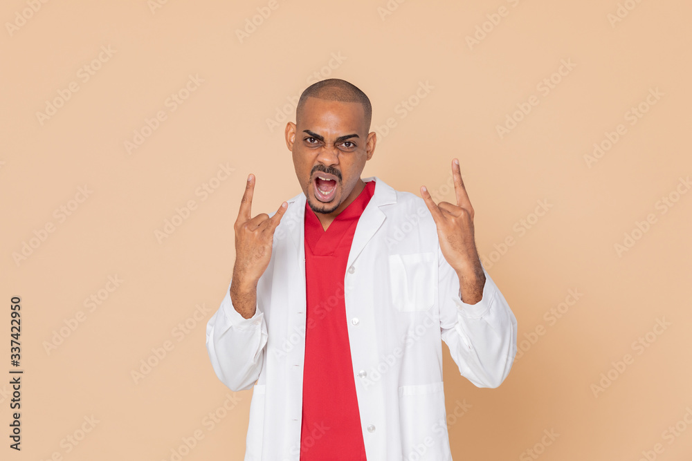 African doctor wearing a lab coat African doctor wearing a lab coat