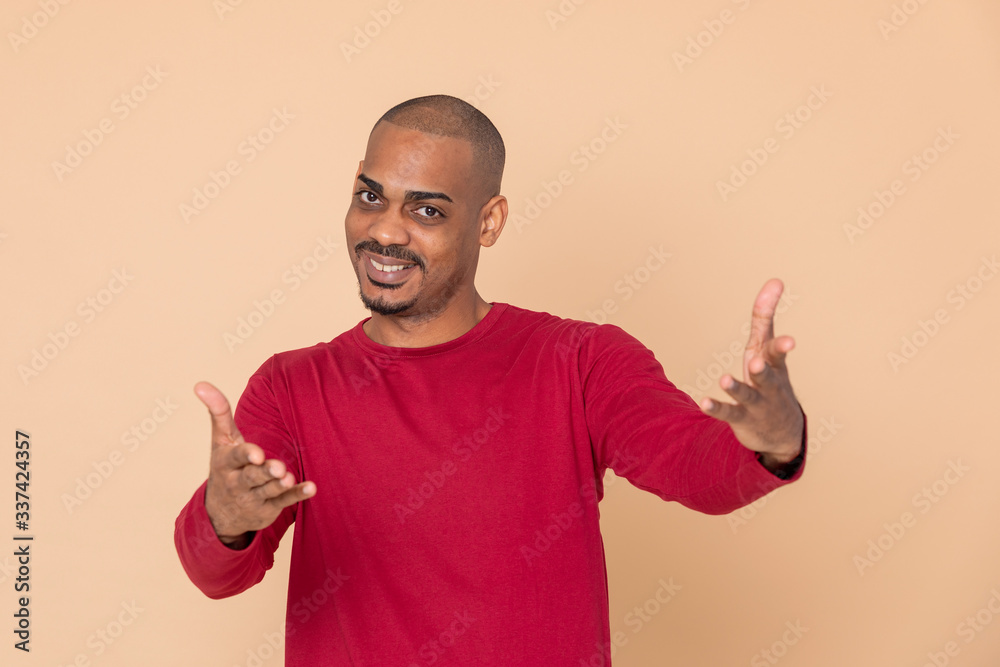 African guy with a red jersey African guy with a red jersey