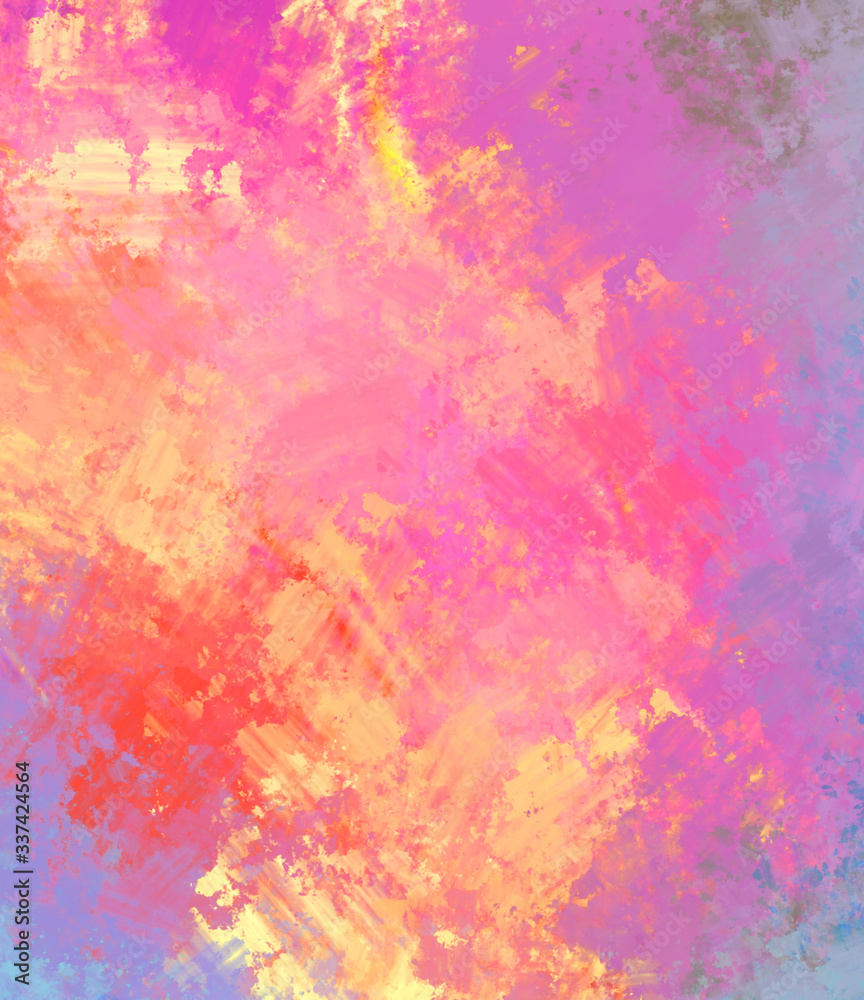 Fototapeta premium Brushed Painted Abstract Background. Brush stroked painting. Artistic vibrant and colorful wallpaper.