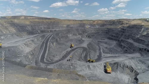 open pit mining of natural resources and ores