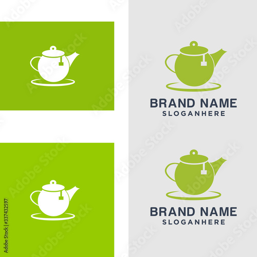 tea logo design vector