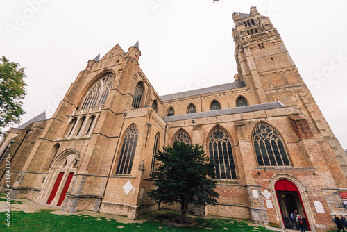 Bruges - Saint Saviour's Cathedral Sint-Salvatorskathedraal , the oldest parish church of Brugge photo