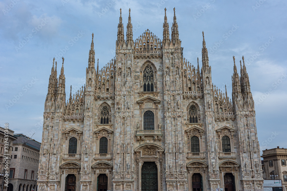 Italy, Milan, 13 February 2020, view of the Duomo before the arrival of the CORONA VIRUS