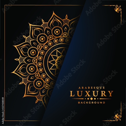 Modern luxury ornamental mandala background with arabesque pattern arabic
 islamic east style.decorative mandala for print, poster,
 cover, brochure, flyer, banner