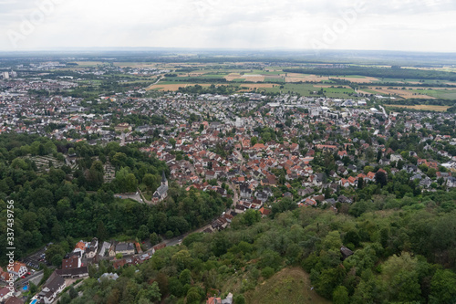 Blick auf Bensheim - Landschaft an der hessischen Bergstrasse