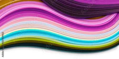 Abstract color rainbow strip paper background.