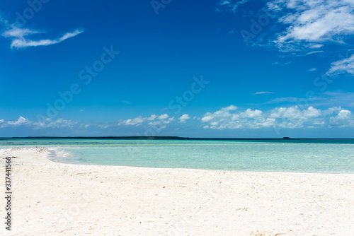 Tropical white beach in "Cayo Sardina" (Los Roques Archipelago, Venezuela).