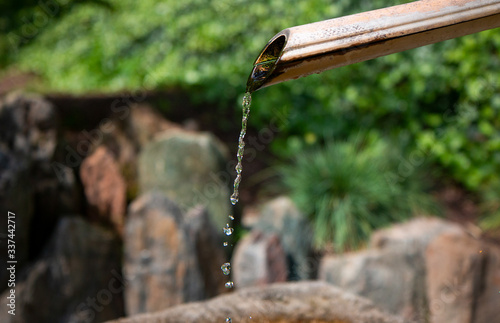 water flowing from a pipe