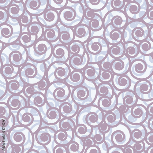 Interlocking wave swirl vector repeat pattern design