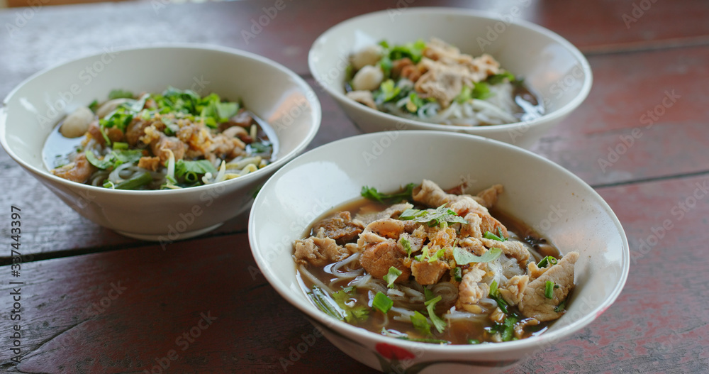 Thailand cuisine boat noodles in restaurant Thailand cuisine boat noodles in restaurant