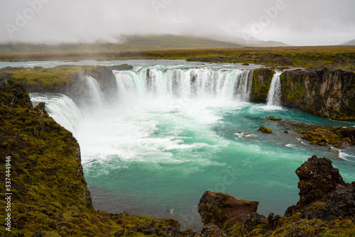 Fototapeta Naklejka Na Ścianę i Meble -  The Godafoss Icelandic: Goðafoss  waterfall of the gods, is a famous waterfall in Iceland.