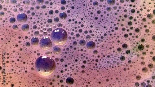 Mixture of soap foam bubbles. Abstract background 