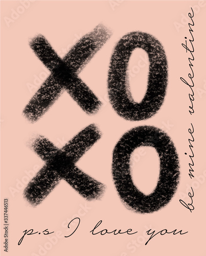 pink heart isolated on white background with text