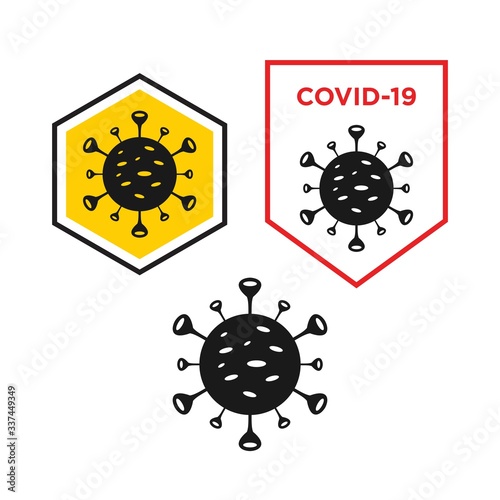 Coronavirus, covid-19, 2019-nCoV, symptoms in Wuhan China Travel European corona warning and quarantine with shut up pandemic epidemic invection vector Protect mouth icon icon Lock down sign plague