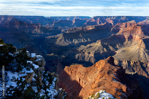 Grand Canyon South Rim in winter journey traveller USA American nature