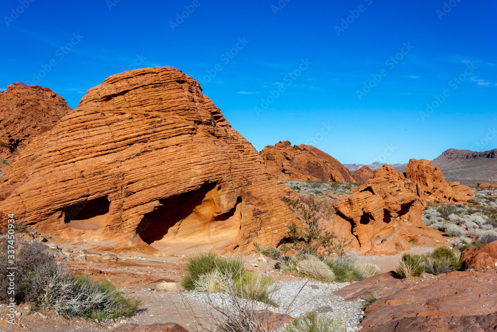 Fototapeta premium las Vegas, Arizona,USA - 2020/01/04 - winter trip to Valley of Fire National Park