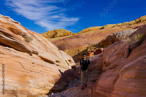 las Vegas, Arizona,USA - 2020/01/04 - winter trip to Valley of Fire National Park