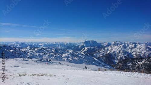 Alp peak view on the Kaiser Mountains