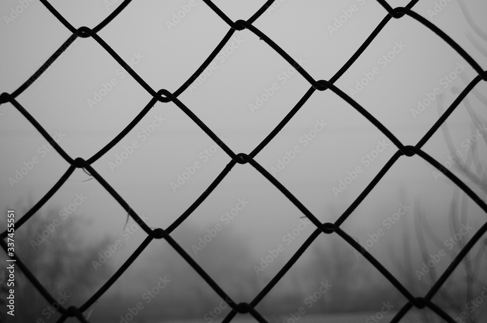 Fototapeta premium metal mesh fence