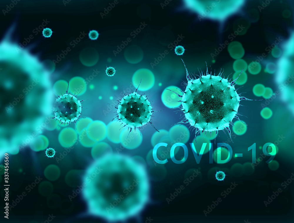 virus, coronavirus covid19 covid-19 on blue background neon, DNA, biological research virus, coronavirus covid19 covid-19 on blue background neon, DNA, biological research
