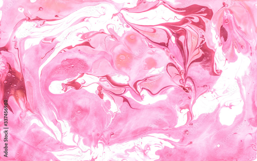 Violet Textured Oil Backdrop, Design Color . Pastel Grunge Japanese Background, Fluid Acrylic Effect, Pink Blush Paint Art ,Fuchsia Liquid Graphic Wallpaper.