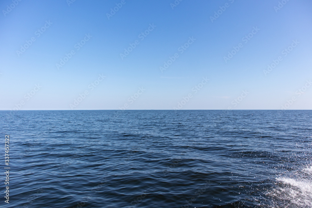 Sweden in the nature on a lake on a boat